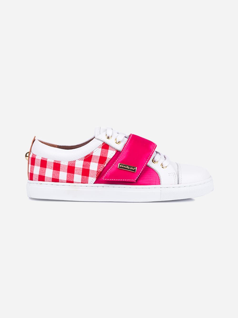 Gala Red Gingham Sneakers | Friendly Fire