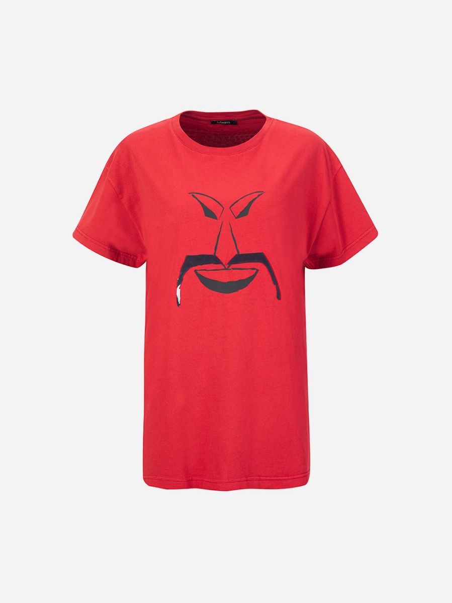 T-shirt Vermelha Estampada | Meam