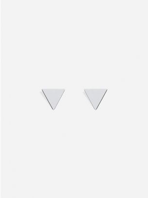 Brincos Geometric Triângulo Prateados | Coquine Jewelry
