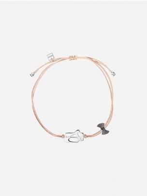 Silver Bracelet Ballerina-Linen String | Coquine Jewelry