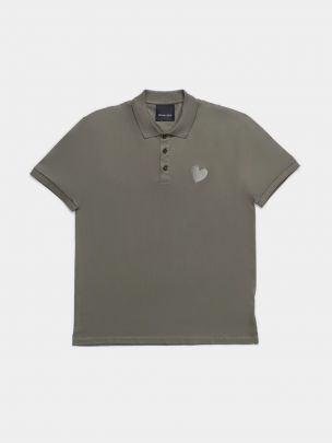 Polo Olive Classic Embroidery Heart Jersey 
