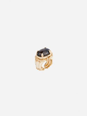 Anel Enamel Dark Quartz 
