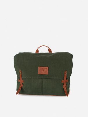 Alcaide Green Messenger Bag | Ideal & Co