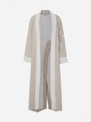 Long Embroidered Kimono | A-line Clothing
