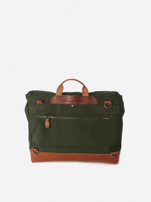 Alcaide Green Messenger Bag | Ideal & Co