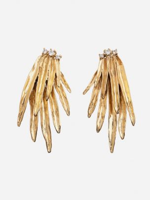 Gold Plated and Zircons Earrings | Carolina Curado