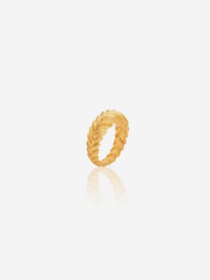 Bromelia Flower Braided Ring