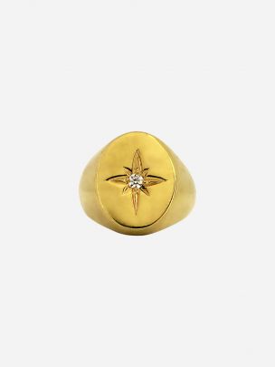 Gold Polar Star Ring | Mesh Jewellery