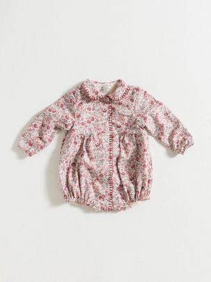 ROMPER / BURGUNDY FLOWERS | Grace Baby and Child