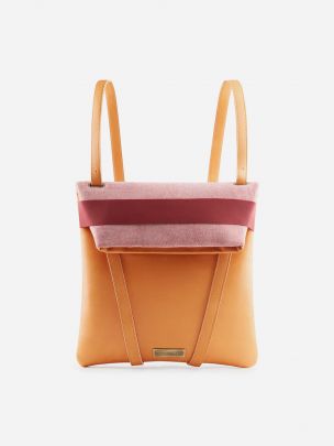 Camel and Pink Gentle Backpack | Maria Maleta