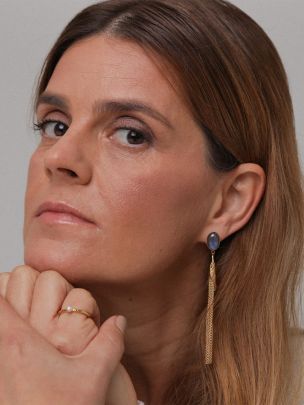 Long Fall mesh earrings