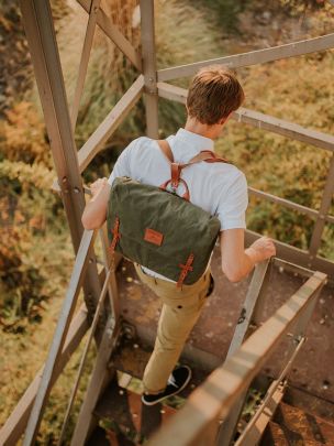 Mala Messenger Verde Aire | Ideal & Co