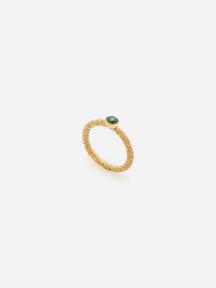 Sea Ring with Malachite