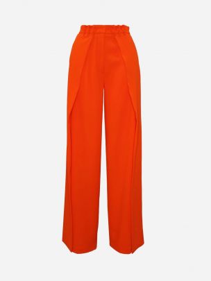 Side Slit Fluor Orange Trousers