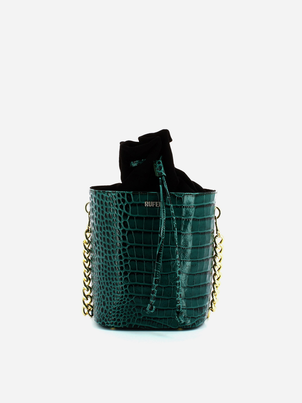Green Croco Bucket Bag