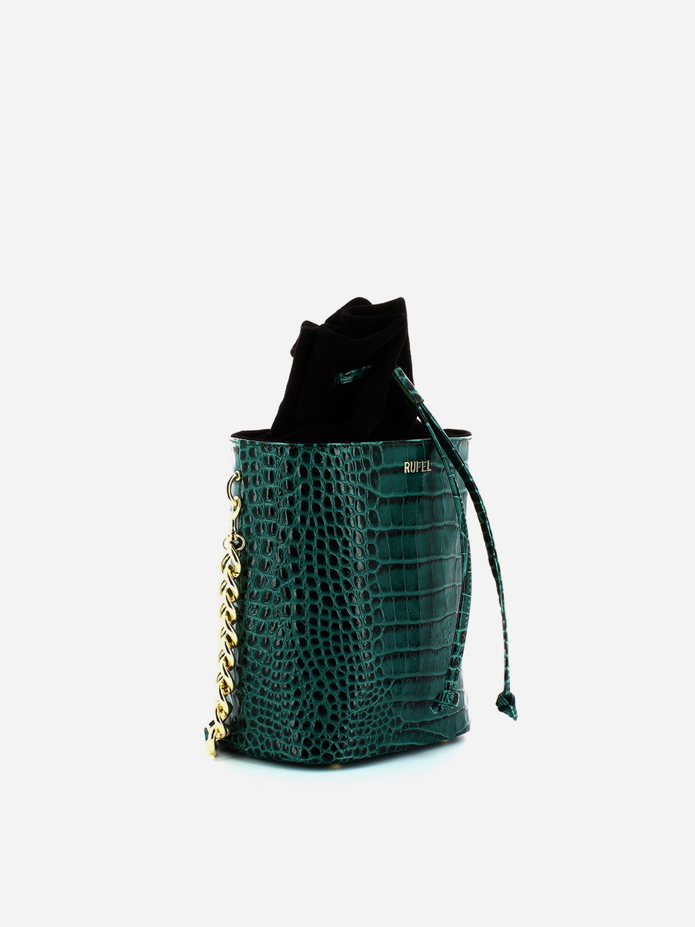 Green Croco Bucket Bag