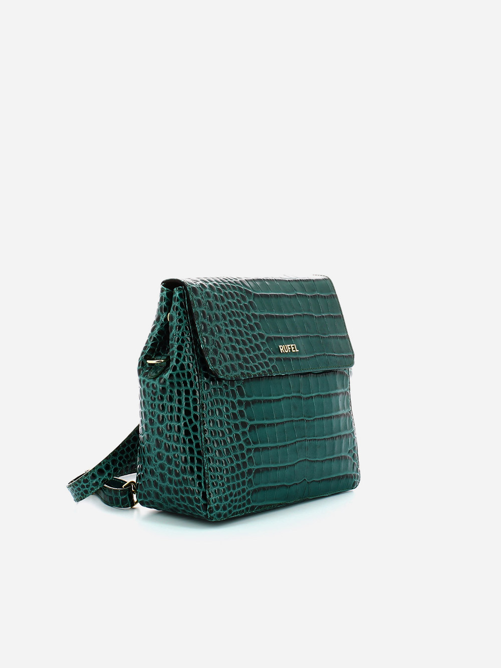 Green Croco Shoulder Bag
